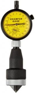 Starrett 683M 3Z Millimeter Reading Internal Chamfer Gauge With Yellow Dial, 0 90 Degree Angle, 0 25mm Range: Industrial & Scientific