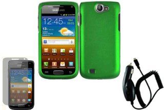 Dark Green Hard Case Cover+LCD Screen Protector+Car Charger for Samsung Exhibit 2 T679: Cell Phones & Accessories