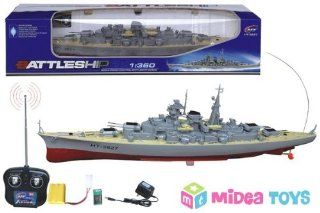 1/360 German Bismarck Military Battleship Radio Control Boat R/C Ready to Run: Toys & Games
