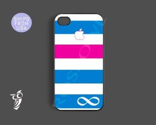 Infinity Iphone cover, iphone 5s case   Cute Blue Pink Stripes White Apple Ip Cell Phones & Accessories