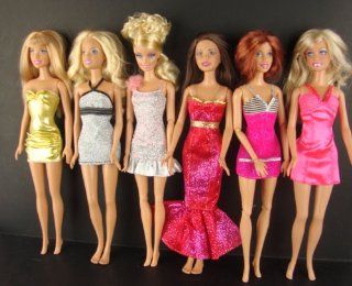 Set of 6 Designer Outfits Made to Fit the Barbie Doll with 6 Peices of Clothing: Toys & Games