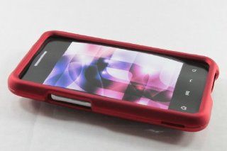 LG Optimus Elite LS696 Hard Case Cover for Metallic Red: Cell Phones & Accessories