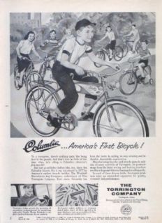 Columbia Bicycle America's 1st Torrington Company 1956: Entertainment Collectibles