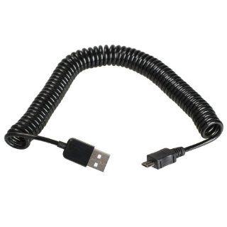 Vktech Spiral Coiled USB 2.0 A Male to Micro USB B 5Pin Adaptor Spring Cable: Computers & Accessories