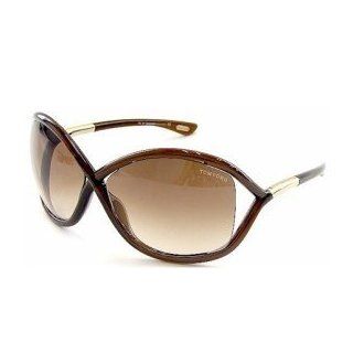 New TOM FORD Whitney TF9 692 Sunglasses 64 14 110 Transparent Dark Lens Brown/ Rose Gold Frame: Clothing
