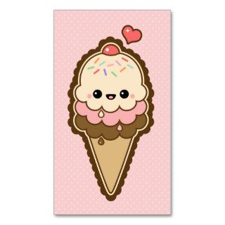Cute Ice Cream Cone Business Card