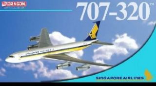 Dragon Models Singapore Airlines 707 320 Diecast Aircraft with Collectors Tin 9V BEY, Scale 1:400: Toys & Games