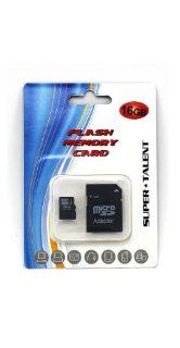 Super Talent 16 GB MicroSDHC Flash Memory with SD Adapter MSD16GST/R: Electronics