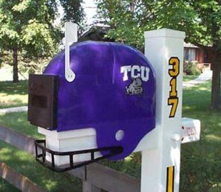 Texas Christian Horned Frogs Helmet Style Mailbox : Sports Fan Mailboxes : Sports & Outdoors