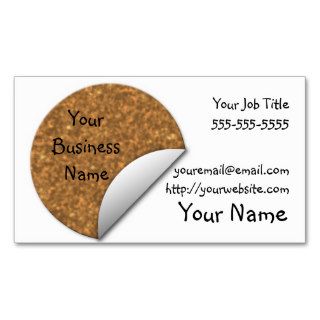 Orange Glitter Sticker Business Cards