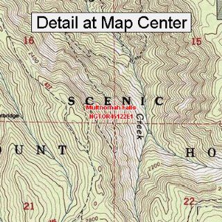 USGS Topographic Quadrangle Map   Multnomah Falls, Oregon (Folded/Waterproof) : Outdoor Recreation Topographic Maps : Sports & Outdoors