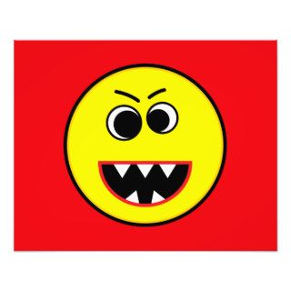 Scary Evil Yellow Smiley Emoticon Art Photo