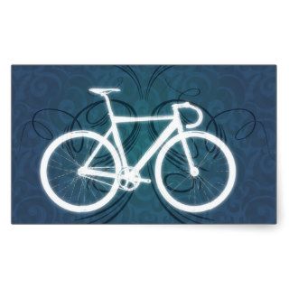 Track Bike   blue tattoo style Stickers