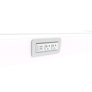 Scale 1:1 EYHOV Rise Surface Mounted Power Unit with 2 Outlets and 2 USB Port