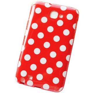 Huaqiang3c FREE USPS SHIPPING Red Polka Dots Soft TPU Case Cover for Samsung Galaxy Note GT N7000 SGH I717 I9220: Cell Phones & Accessories