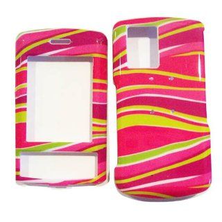 Hard Plastic Snap on Cover Fits LG CU720 Shine Color Waves AT&T: Cell Phones & Accessories