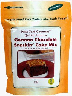 Dixie Carb Counters German Chocolate Snackin' Cake Mixes : Grocery & Gourmet Food