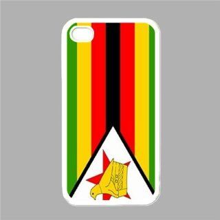 Zimbabwe Flag White Iphone 4   Iphone 4s Case: Cell Phones & Accessories