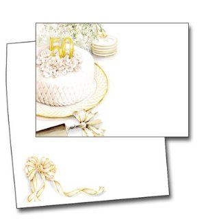 50th Anniversary Party Invitation with Coordinating Envelope   Package of 25: Health & Personal Care