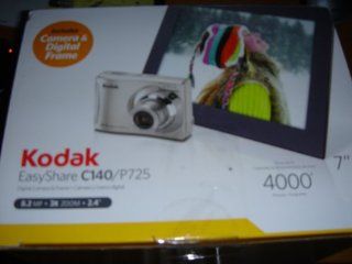 Kodak Easyshare C140 Camera with P725 Digital Frame : Digital Camera Accessory Kits : Camera & Photo