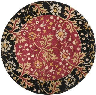 Shop Safavieh Jardin Collection JAR725A Handmade Wool Round Area Rug, 6 Feet in Diameter, Red and Black at the  Home Dcor Store. Find the latest styles with the lowest prices from Safavieh