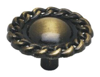 Achim Home Furnishings 728 KNB 24 Cabinet Knob, Antique Brass, Set of 6   Cabinet And Furniture Knobs  