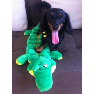 Kyjen PP02233 Squeaker Mat Gator 16 Squeaker Plush Squeak Toy Dog Toys, Large, Green : Pet Squeak Toys : Pet Supplies