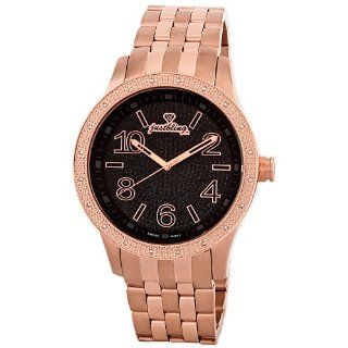 JBW Men's JB 6238 A "Pantheon" Diamond Rose Gold Bezel Black Dial Watch: JBW: Watches