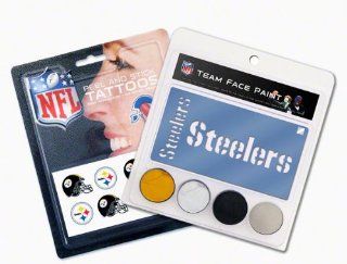 Pittsburgh Steelers Face Paint and Tattoo Pack: Sports & Outdoors