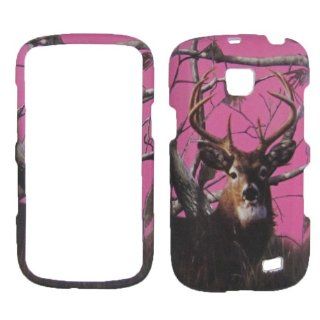 Samsung Galaxy Proclaim Sch s720c / Illusion I110 Pink Tree Buck Deer Camo Camouflage Rubberized Hard Phone Case Girls Cover: Cell Phones & Accessories