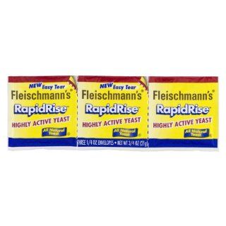 Fleischmann's Rapid Rise Highly Active Yeast, 0.75 OZ (Pack of 20) : Biscuit Mixes : Grocery & Gourmet Food
