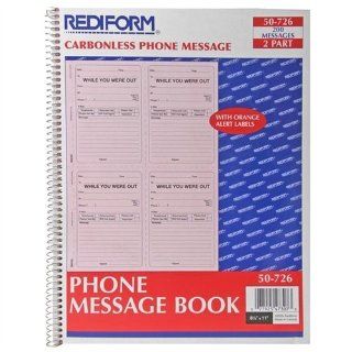Rediform Professional Line While You Were Out Book, 2/Labels, 4 Forms/Page, 200/Book (50 726) : Memo Paper Pads : Office Products
