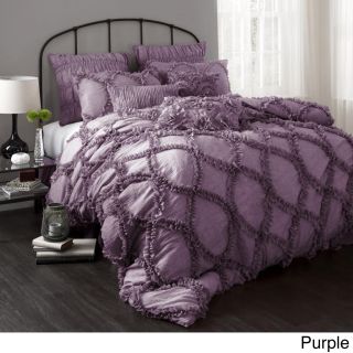 Lush Decor Riviera 3 piece Comforter Set Purple Size King