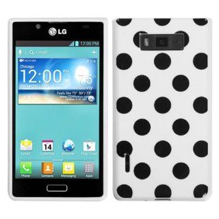 Asmyna LGUS730CASKCAIM1076NP Premium Slim and Durable Protective Cover for LG Splendor/Venice S730   1 Pack   Retail Packaging   Black Polka Dots: Cell Phones & Accessories