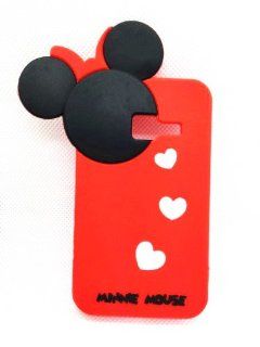Red 3D Cute Lovely Minnie Mouse Heart Dot Bow Case Cover For Samsung Galaxy Discover S730G S730M S740 R740C /Cricket, Centura S738C /Straight Talk /Net10: Cell Phones & Accessories