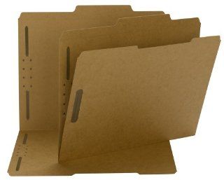 Smead Fastener Folder, 2 Fasteners in Positions 1 and 3, 2/5 Right of Center, Letter Size, 17 pt Kraft, 50 per Box (14882) : Top Tab Classification Folders : Office Products