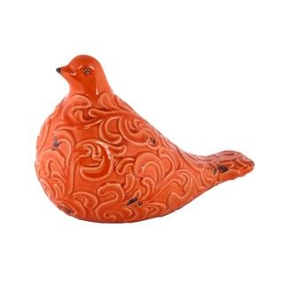 Privilege Vintage Orange Ceramic Bird