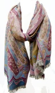 Desiree Merino Wool Stole Shawl Scarf Wrap Mauve Blue Pink Gold at  Womens Clothing store: Pashmina Shawls
