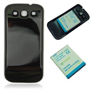 4800mAh Extended Battery + Black Door Cover AT&T Samsung Galaxy S3 SIII SGH i747: Cell Phones & Accessories