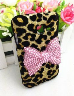Bling Shiny 3D Pink Bow Leopard Special Party Case Cover For Samsung Galaxy Discover S730G S730M S740 R740C /Cricket Centura S738C (Pink Bow): Cell Phones & Accessories