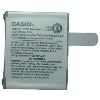 Casio G zOne Ravine C751 OEM BTR751B Cell Phone Battery (1140 mAh): Cell Phones & Accessories