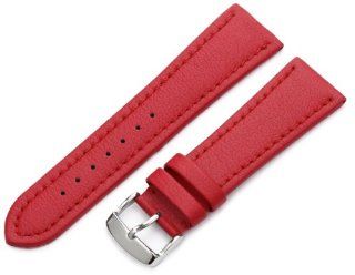 Hadley Roma Men's MSM739RQ 240 24 mm Red Genuine 'Lorica' Leather Watch Strap: Watches