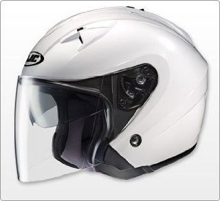 HJC IS 33 Open Face Motorcycle Helmet White Medium M: Automotive