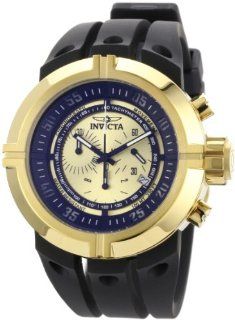 Invicta Men's 0844 Force Collection Chronograph Gold Dial Black Polyurethane Watch: Invicta: Watches