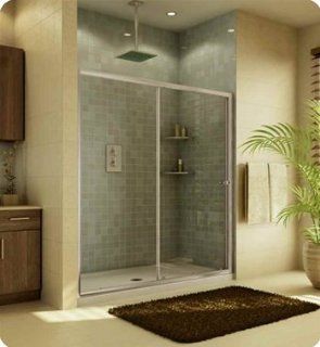 Fleurco Banyo Amalfi 60 Frameless In Line Sliding Shower Door with Fixed Panel   EAL2 60   Bathroom Accessories