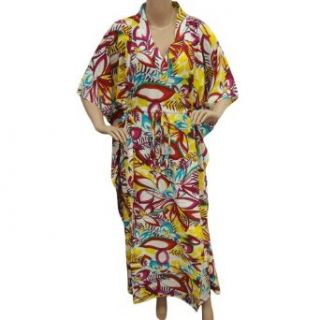 Cotton White Kaftan Summer Women Wear Floral Robes Casual Dress Size 4xl at  Womens Clothing store