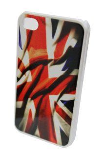 GO IC759 Classic Antique Rustic UK United Kingdom Flag Silicone Protective Hard Case for iPhone 4/4S   1 Pack   Retail Packaging   White: Cell Phones & Accessories