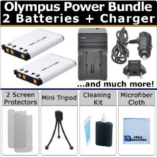 Power Bundle by eCost: 2 LI 42B Batteries + AC/DC Turbo Charger with Travel Adapter + Complete Deluxe Starter Kit for Olympus FE 3000 FE3000 FE 3010 FE3010 FE 4000 FE4000 FE 4010 FE4010 FE 4030 FE4030 FE 5000 FE5000 FE 5010 FE5010 FE 5020 FE5020 FE 5500 FE