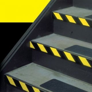 3M 766 Black / Yellow Warning Tape   Pattern/Text = Striped   2 in Width, 36 yd Length x 5 mil Thick   43181 [PRICE is per ROLL]: Adhesive Tapes Adhesive Tapes: Industrial & Scientific