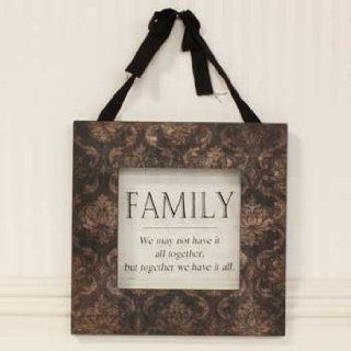 Family Framed Glass Sign (10"x10")   Decorative Signs